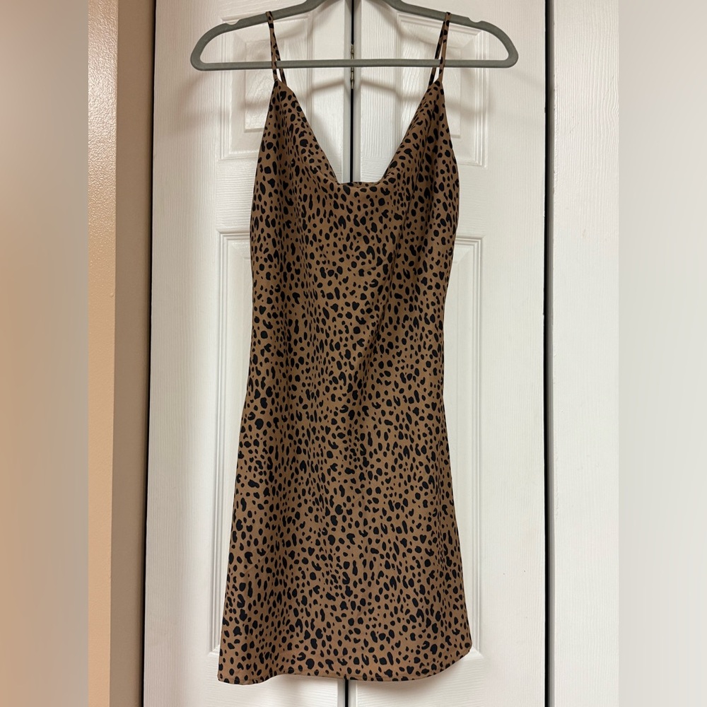 Audrey 3+1 Tan and Black Strapless Dress